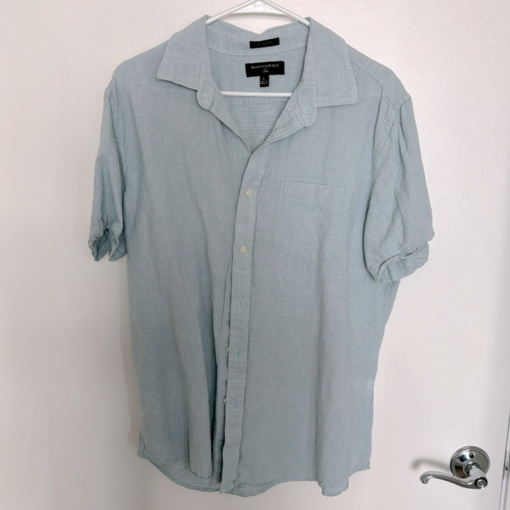 Banana Republic Linen size L button Up